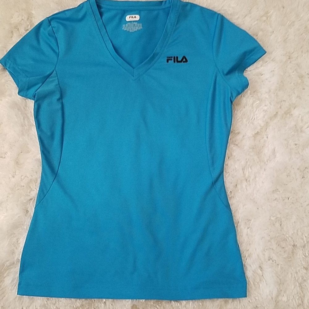 Womens small blue Fila workout shirt